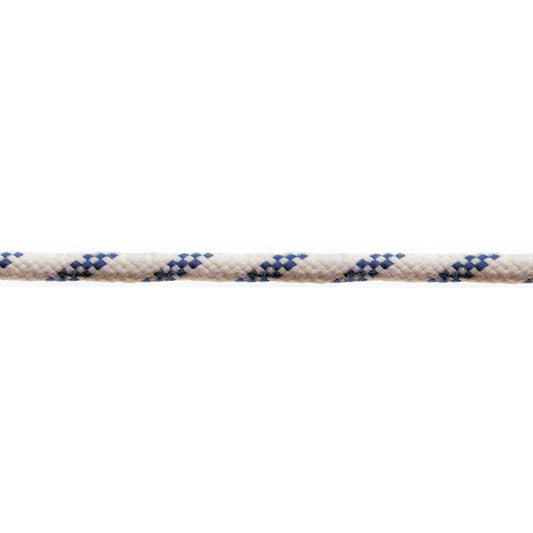 Corda in poliestere  8 mm. bianco/blu 80 mt.