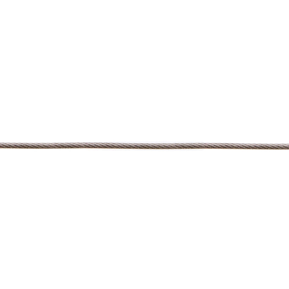 Fune metallica plastificata  2 - 3 mm. con nucleo in fibra tessile 150 mt.