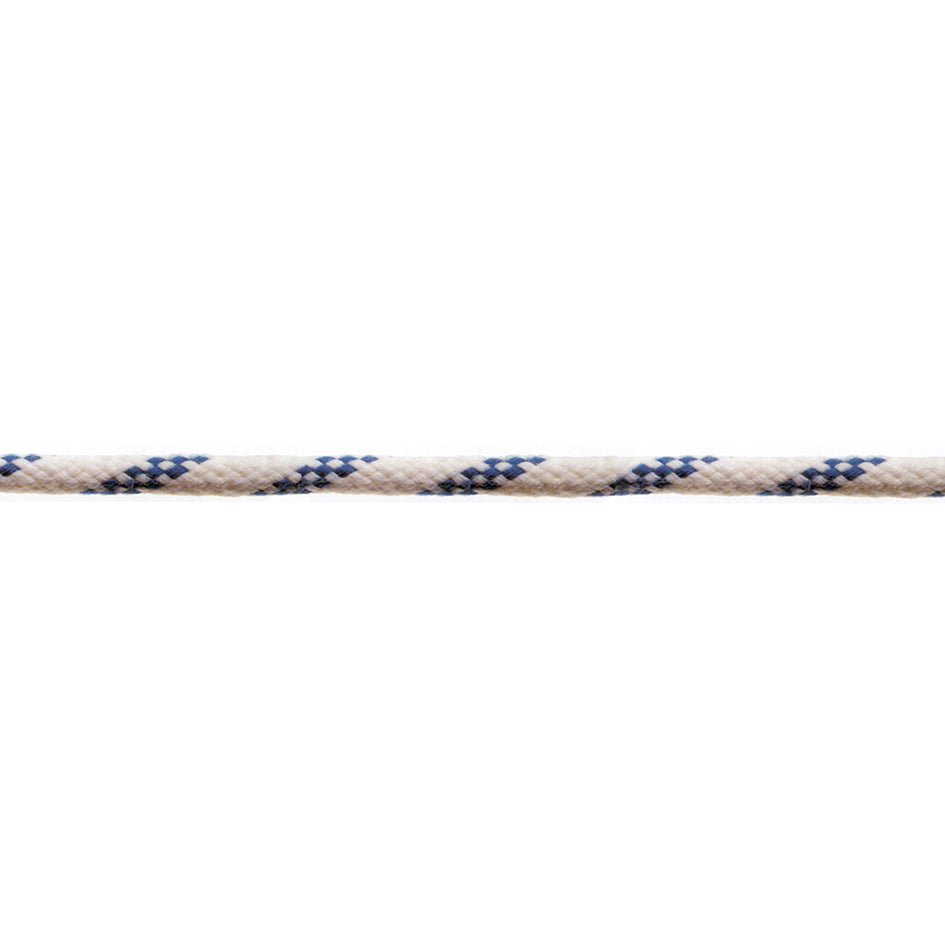 Corda in poliestere  5 mm. bianco/blu 70 mt.