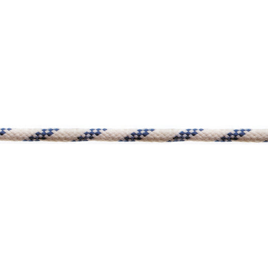 Corda in poliestere  6 mm. bianco/blu 120 mt.