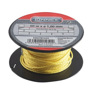 Spago per muratore in polietilene giallo  0,1 mm. 50 mt.