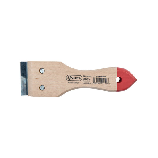 Raschietto 2 lame intercambiabili acciaio temprato 60mm manico legno