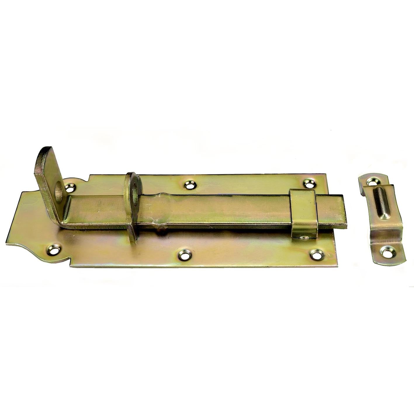 Catenaccio pesante diritto 120 x 45 mm. - zincato giallo