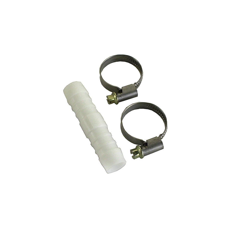 Giunzione per tubi + 2 fascette - 12 mm = 1/2