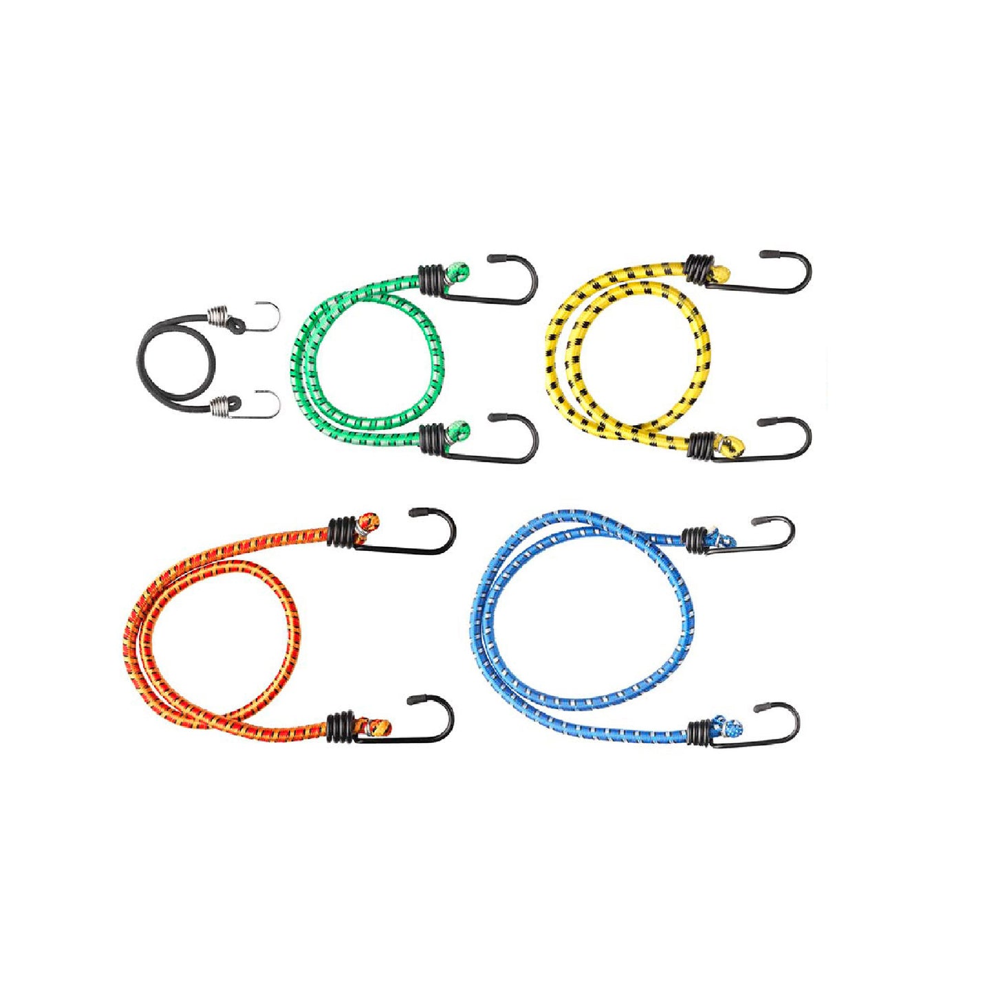 Cavo elastico assortito  8 da 250 a 750 mm. con ganci 10 pz.