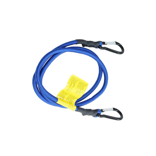 Cavo elastico  8 x 600 mm. con ganci in alluminio a moschettone 2 pz.