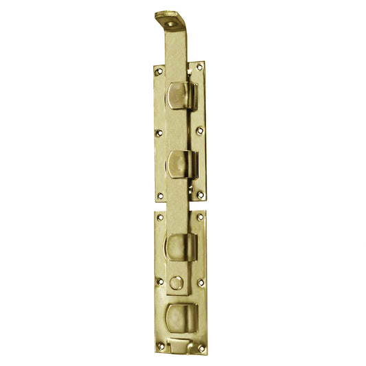Leva di chiusura per cancello 430 x 72 mm. - zincato giallo