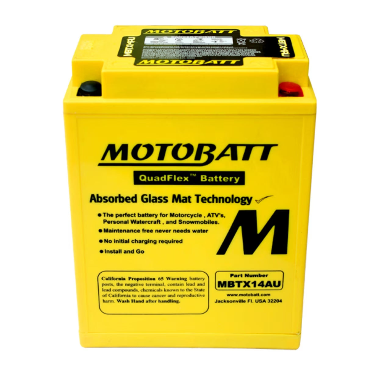MotoBatt MBTX14AU 12V 16,5Ah  Batteria AGM Sigillata e Pronta allUso