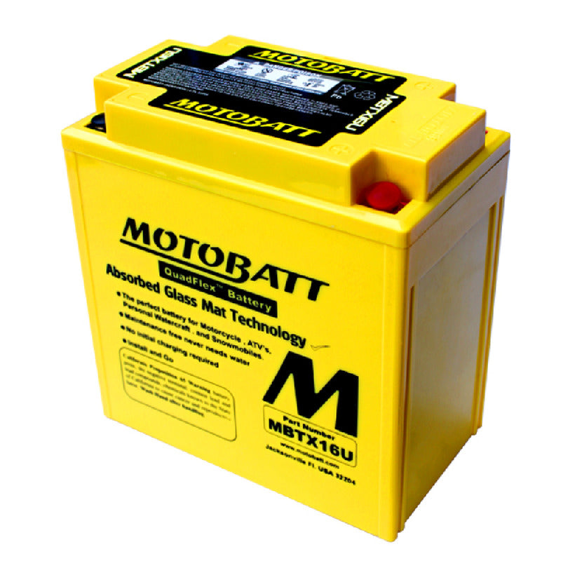 Batteria MotoBatt MBTX16U YTX16-BS-1 12V 19Ah AGM Precaricata Sigillata 151x87x161 mm
