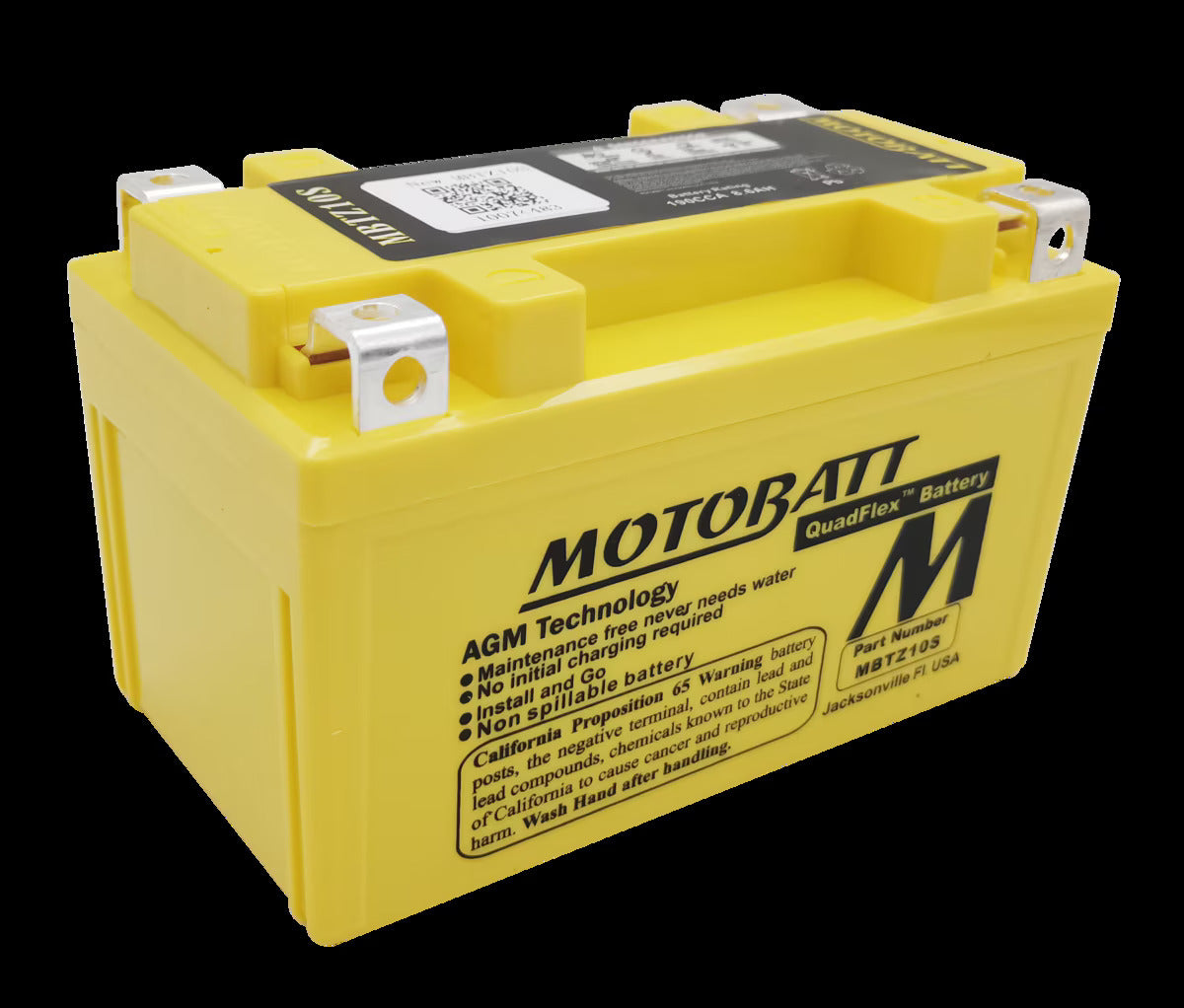 MotoBatt MBTZ10S 12V 8,6Ah  Batteria AGM Sigillata e Precaricata