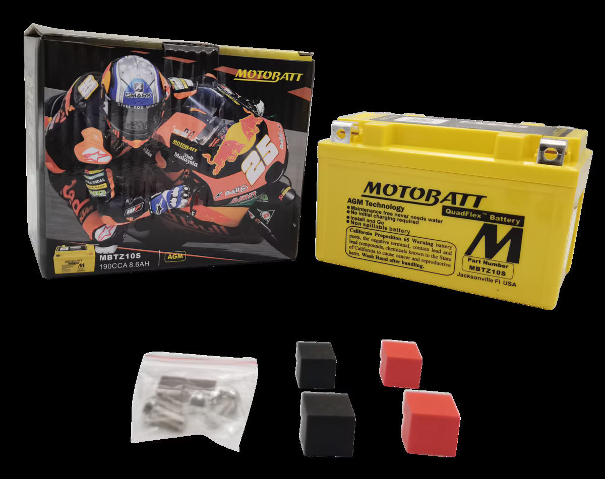 MotoBatt MBTZ10S 12V 8,6Ah  Batteria AGM Sigillata e Precaricata