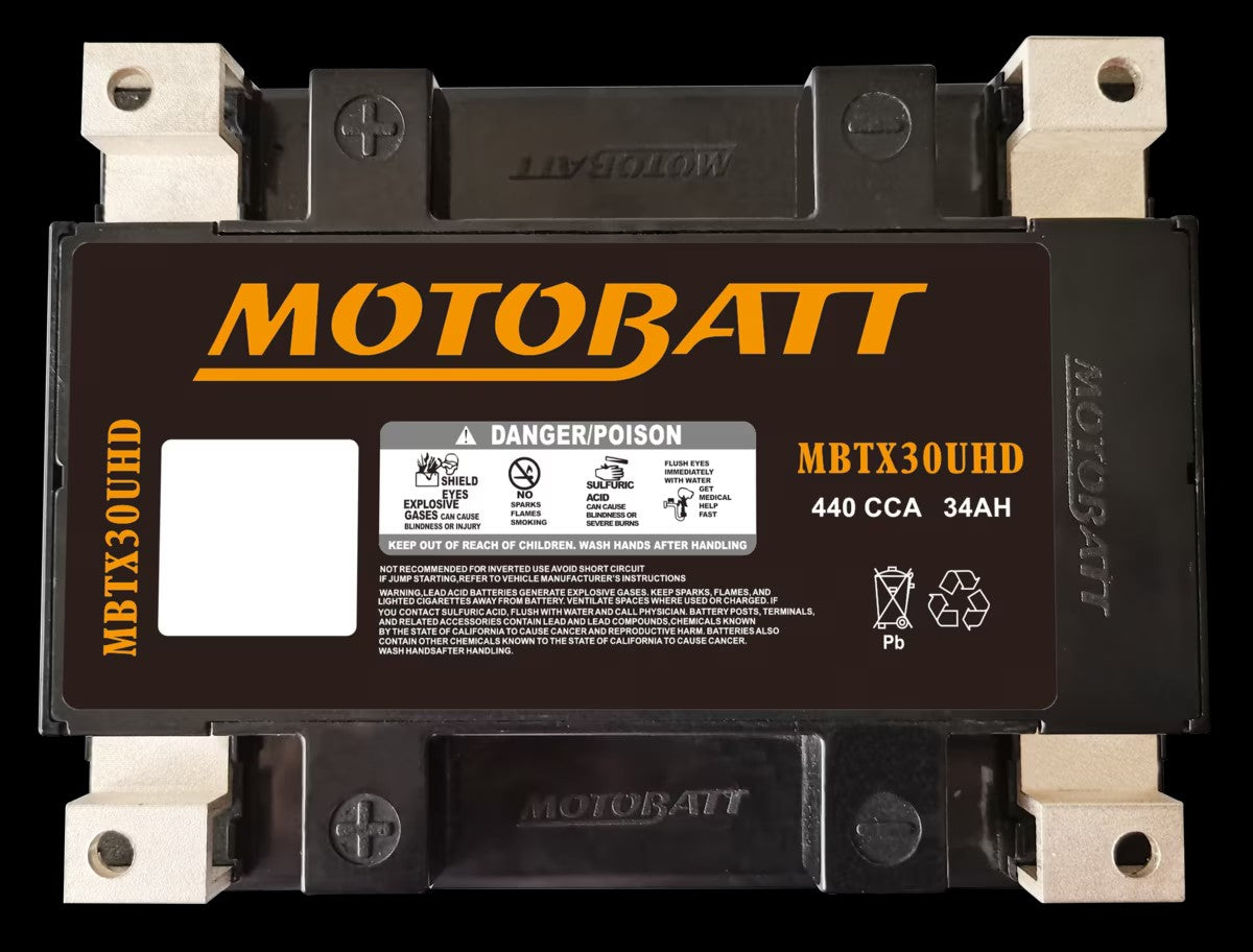 Batteria MotoBatt MBTX30UHD YB30L-B 12V 33Ah Precaricata Sigillata senza manutenzione