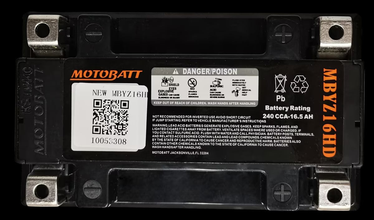 Batteria MotoBatt MBYZ16HD 12V 16,5Ah  Precaricata e sigillata