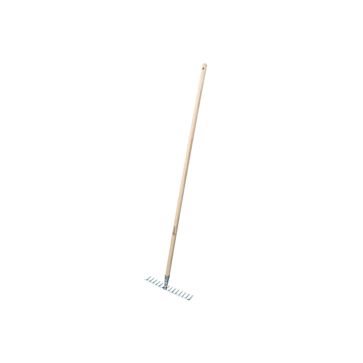 Rastrello zincato 14 denti con manico 140 cm