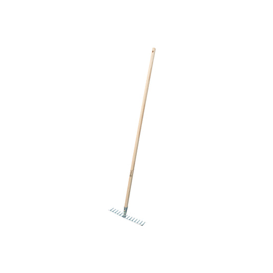 Rastrello zincato 14 denti con manico 140 cm