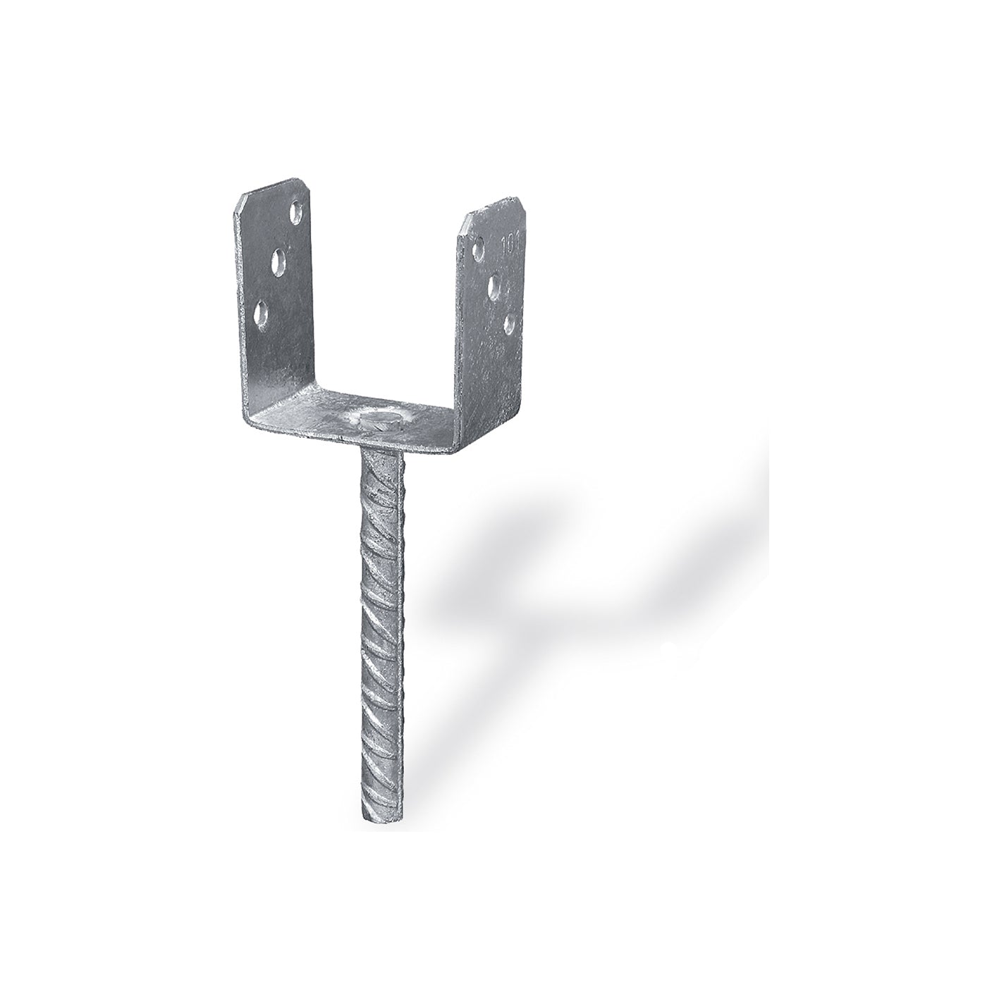 Supporto a "U" per pali 81 x 65 x 105 x 200 mm.