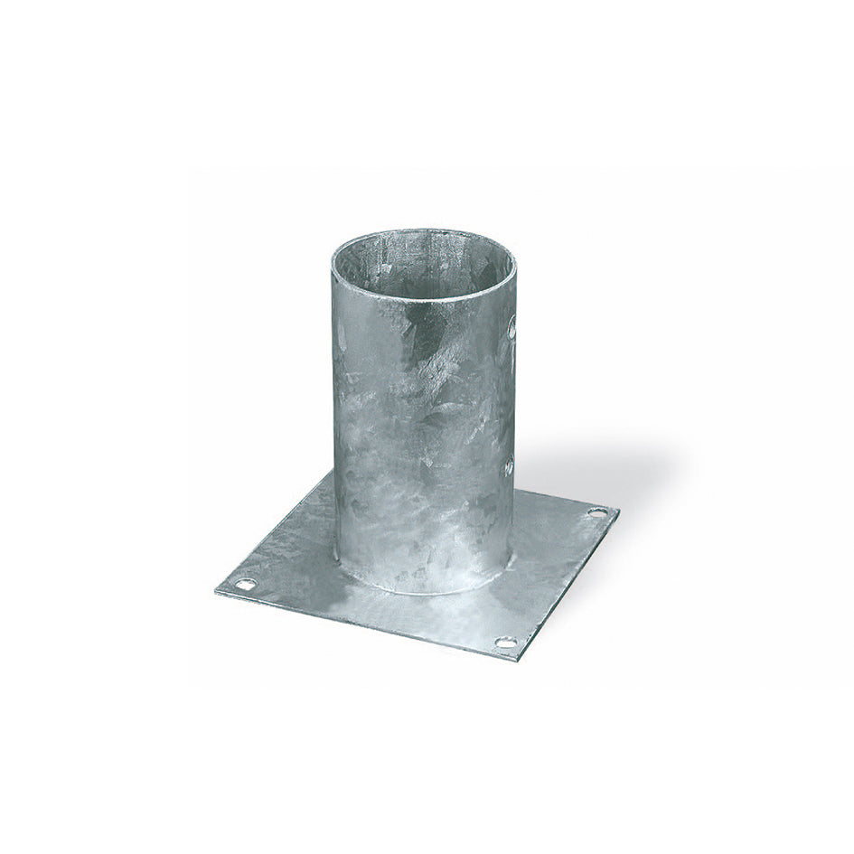 Ancoraggio d'appoggio per pali tondi  80 x 150 x 150 mm.