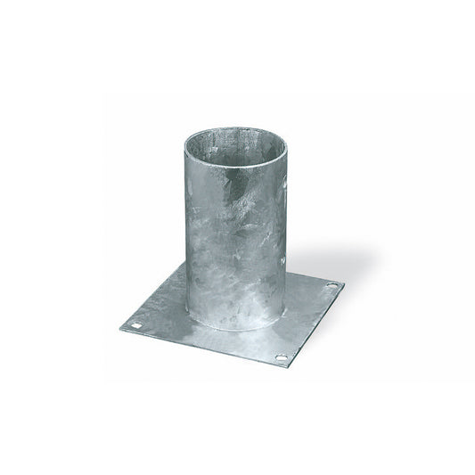 Ancoraggio d'appoggio per pali tondi  80 x 150 x 150 mm.