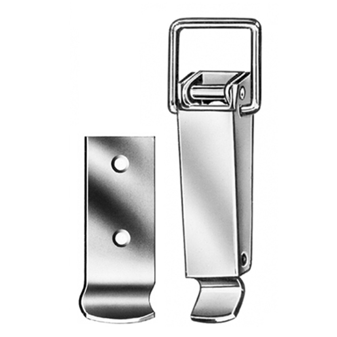 Chiusura a leva Inox con riscontro orizzontale 74 x 30 mm. - 1 pz.