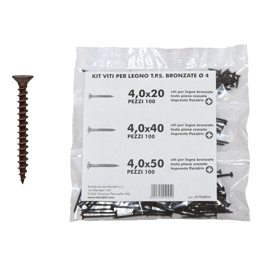 Kit viti TPS bronzate  6 mm. 75 pezzi