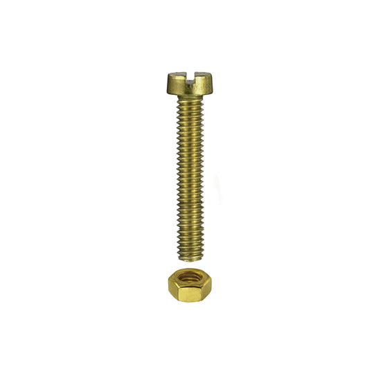 Viti per metallo testa cilindrica ottone M5 x 20 - 8 pz.