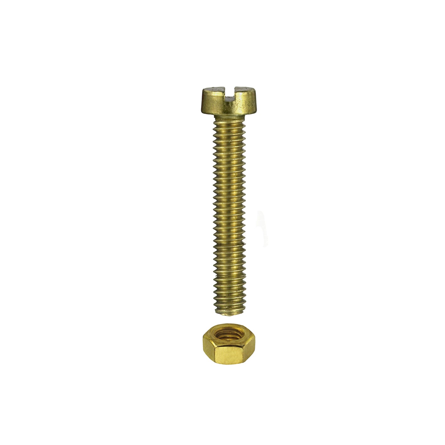 Viti per metallo testa cilindrica ottone M6 x 40 - 4 pz.