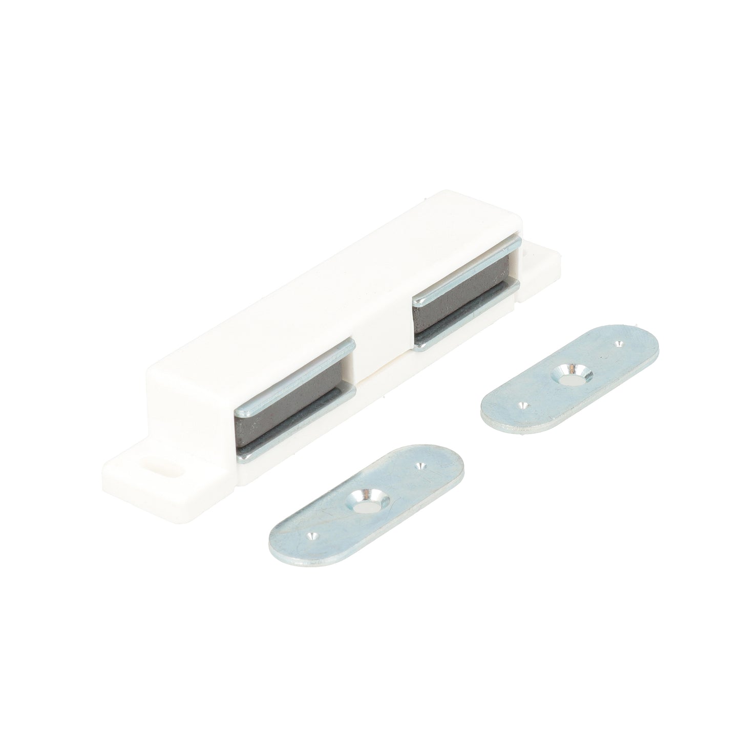 Chiusure magnetiche da applicare - per ante doppie - forza 12 kg. - bianco - 2 pz.
