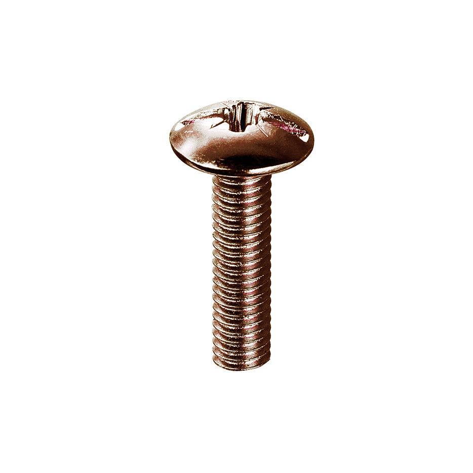 Viti testa bombata - M6 x 25 mm. - ferro brunito - 8 pz.