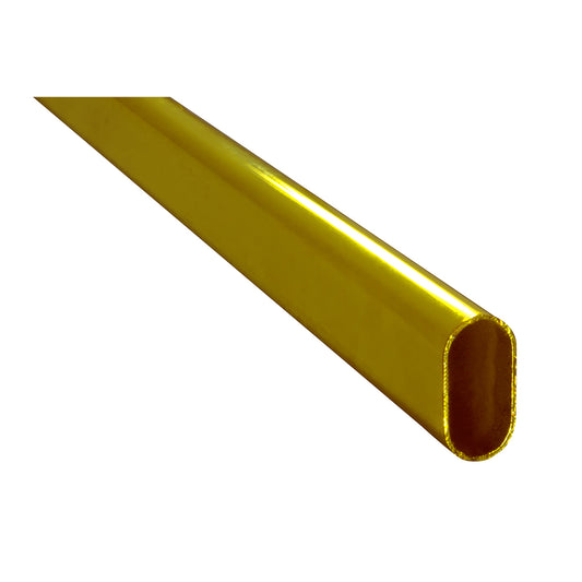 Tubo per armadi ovale - 120 cm. - ottonato
