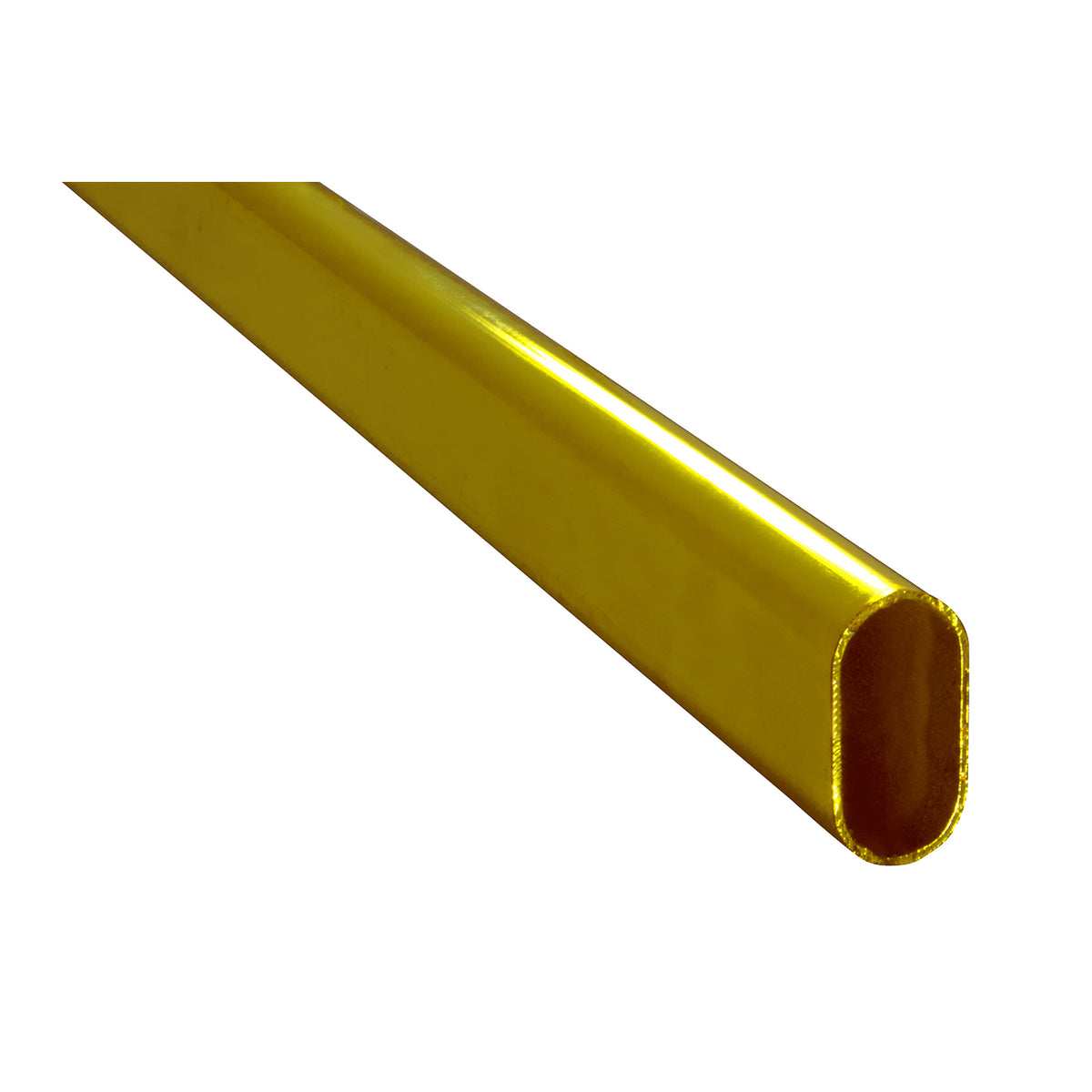 Tubo per armadi ovale - 120 cm. - ottonato