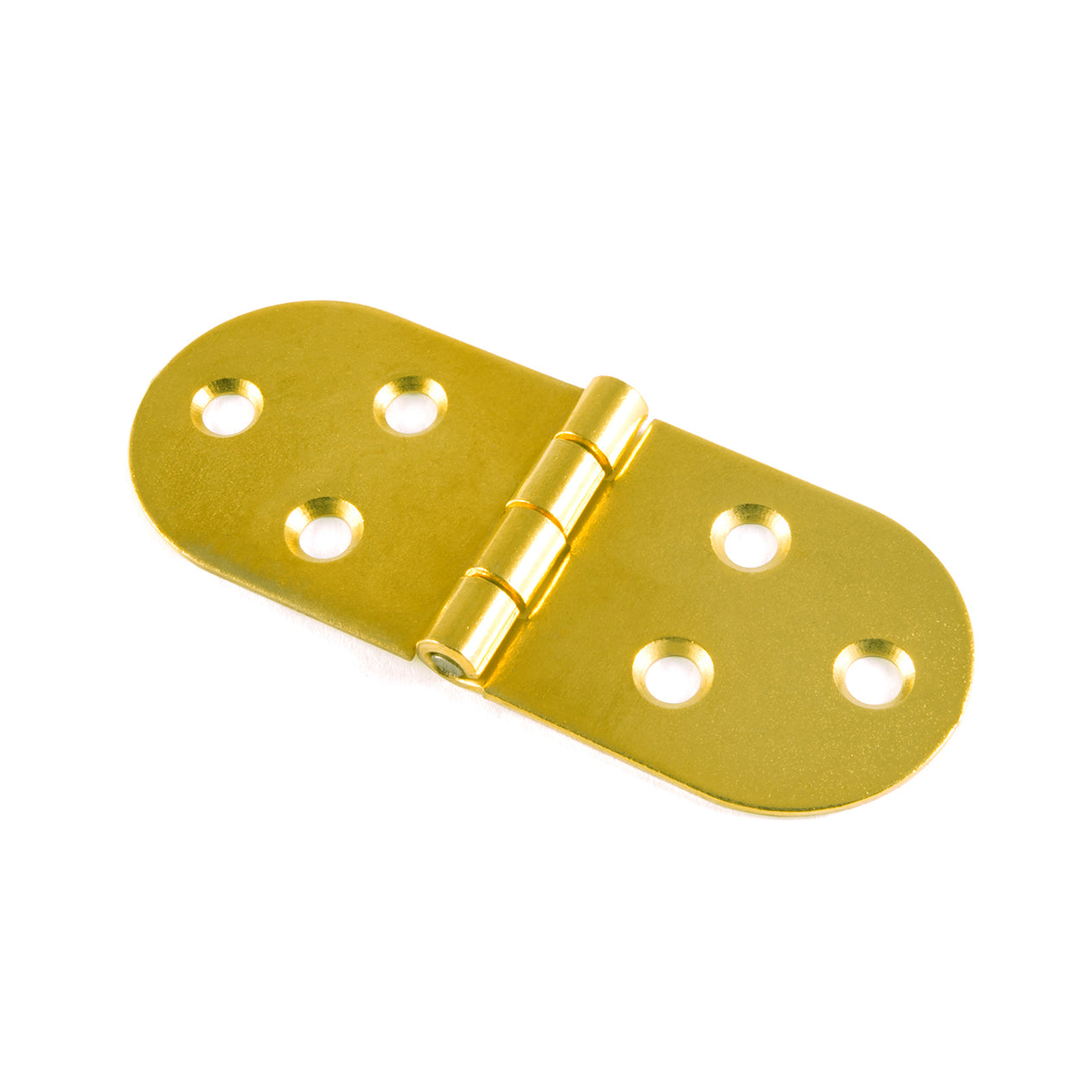Cerniere a biscotto - 80 x 30 mm. - ferro ottonato - 2 pz.