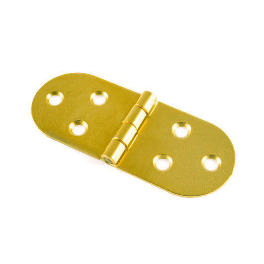 Cerniere a biscotto - 80 x 30 mm. - ferro ottonato - 2 pz.