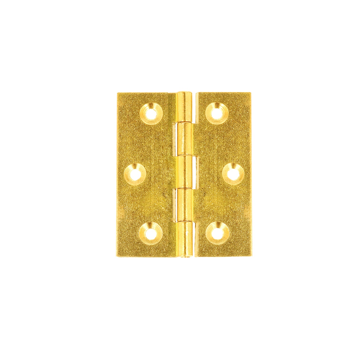 Cerniere fresate con spina fissa in ottone lucido 50 x 60 mm. 2 pz.