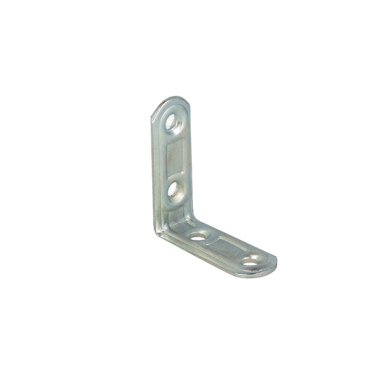 Lastrine di giunzione ad angolo stondate in acciaio zincato bianco 50x50 mm. 4 pz.
