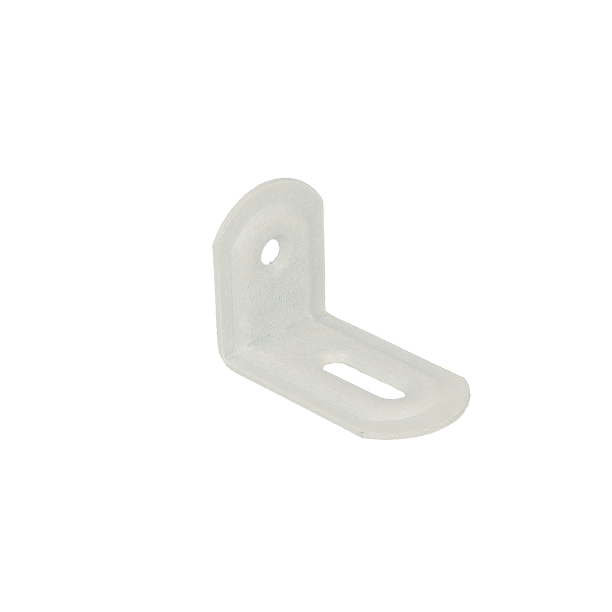 Lastrine ad angolo con asola in acciaio colore bianco 23x28x38 mm. 4 pz.