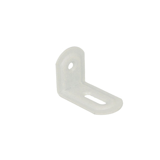 Lastrine ad angolo con asola in acciaio colore bianco 23x28x38 mm. 4 pz.