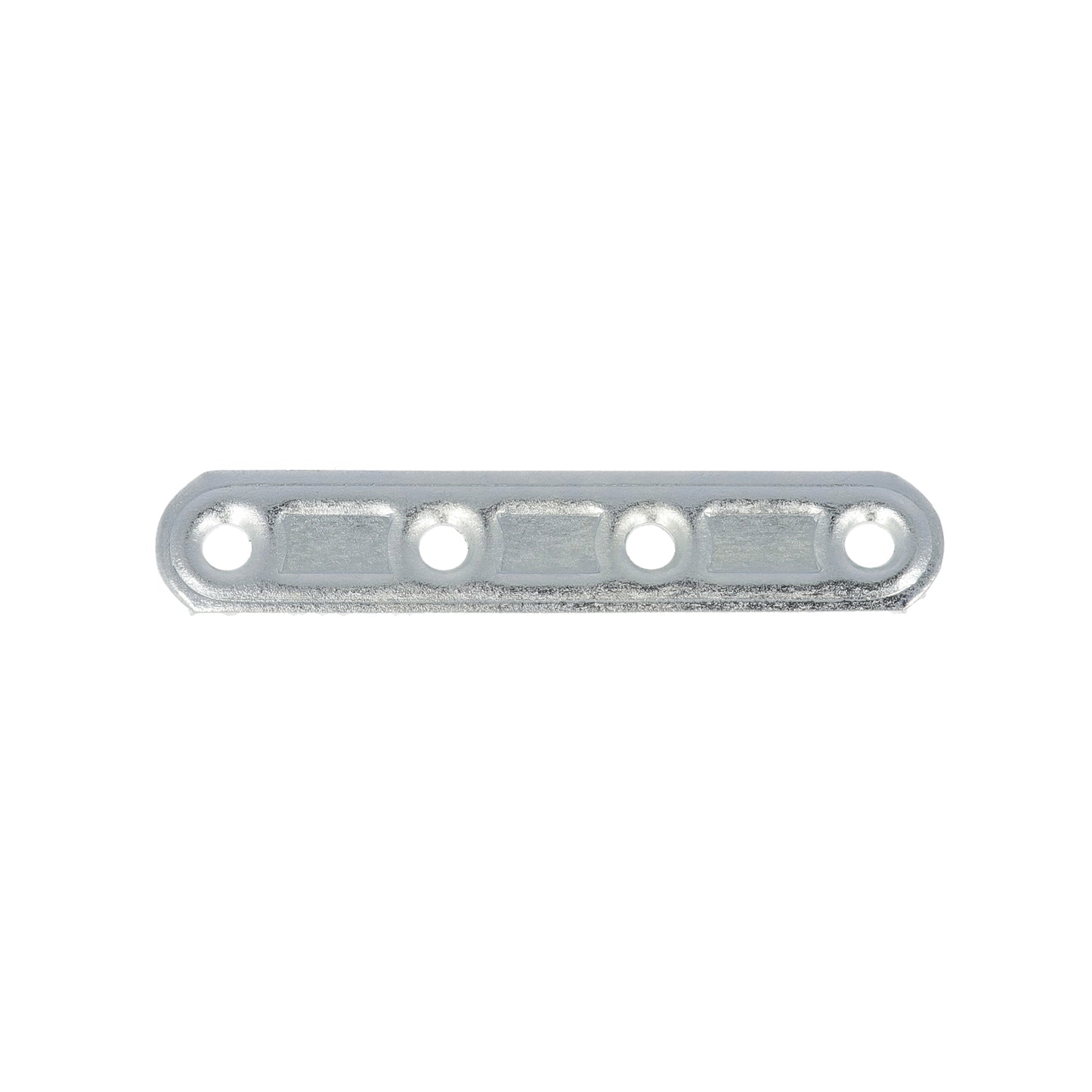 Lastrine di giunzione dritte stondate in acciaio zincato bianco 80x15 mm. 4 pz.