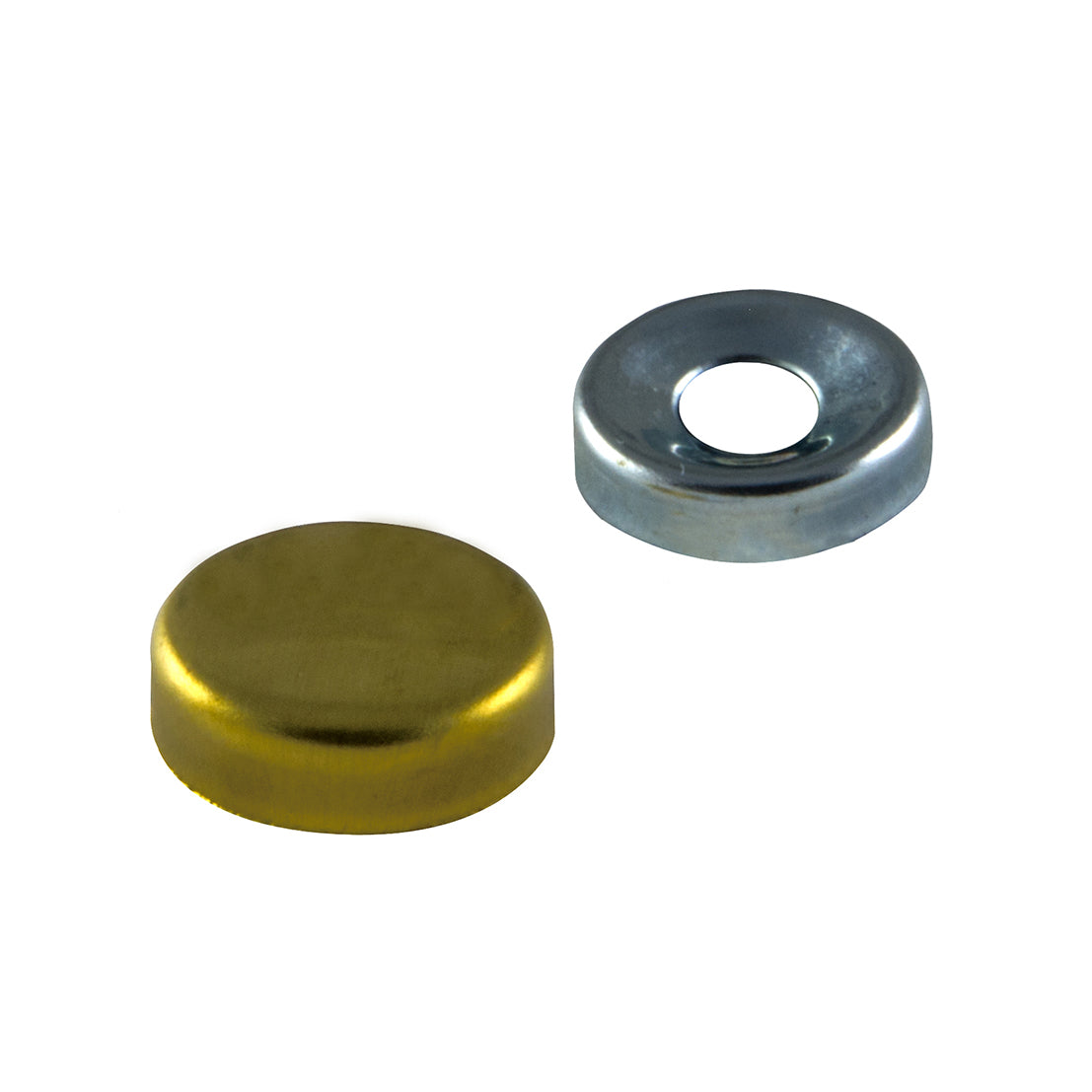 Borchie coprivite bombate in ottone lucido  16 mm. 12 pz.