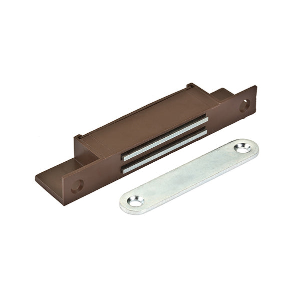 Chiusure magnetiche marroni da incasso o da applicare forza 12 kg. 2 pz.
