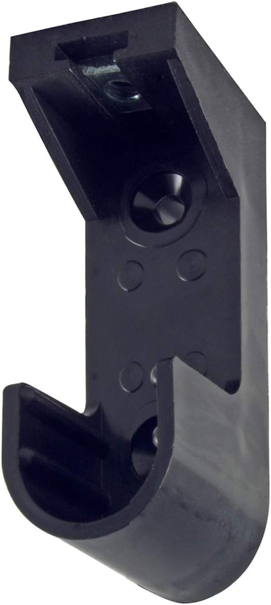 Supporti laterali per tubo ovale in plastica colore nero 2 pz.