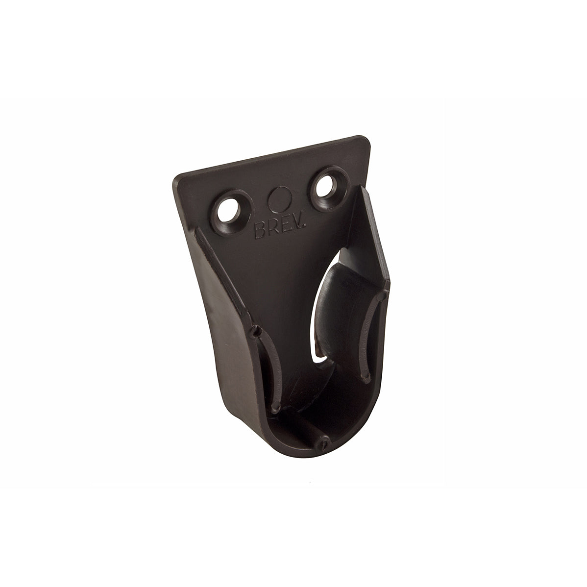 Supporti laterali per tubo tondo  20 mm. in plastica marrone 2 pz.