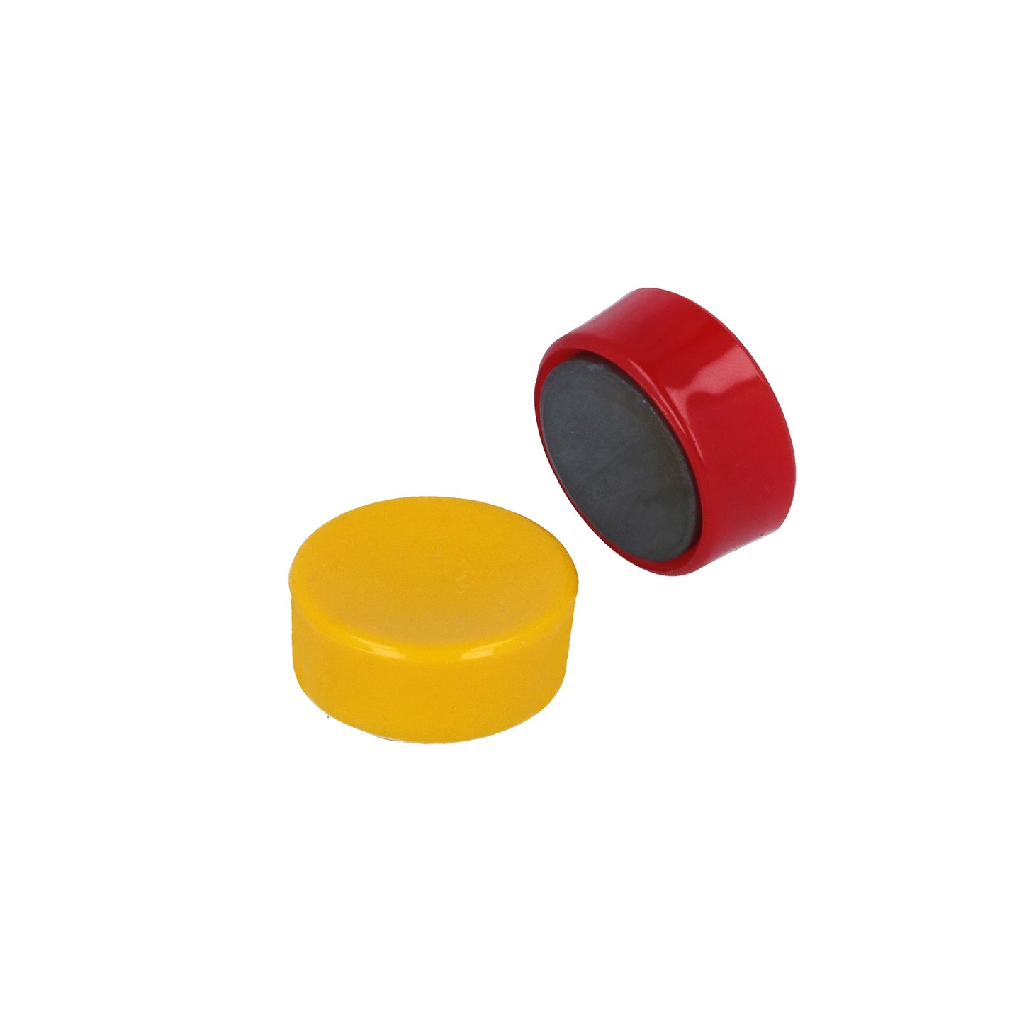 Magneti tondi  25 mm. con copertura in plastica colori assortiti 3 pz.