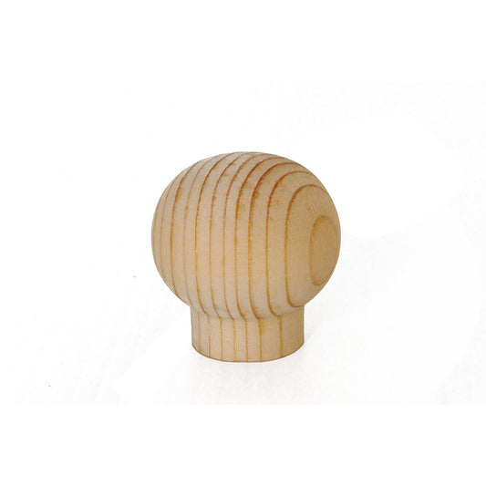 Pomolo in legno -  22 mm. - pino grezzo