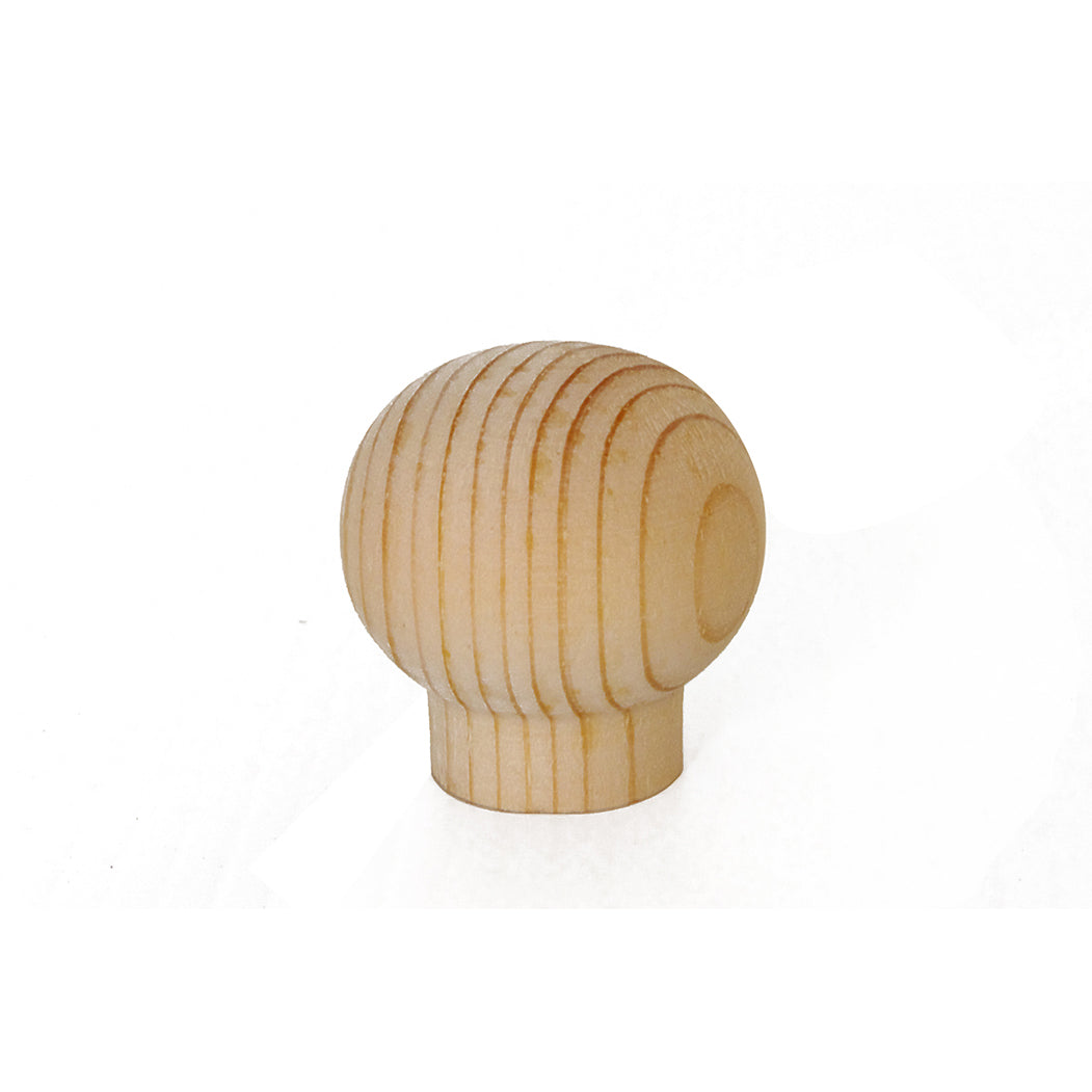 Pomolo in legno -  26 mm. - pino grezzo
