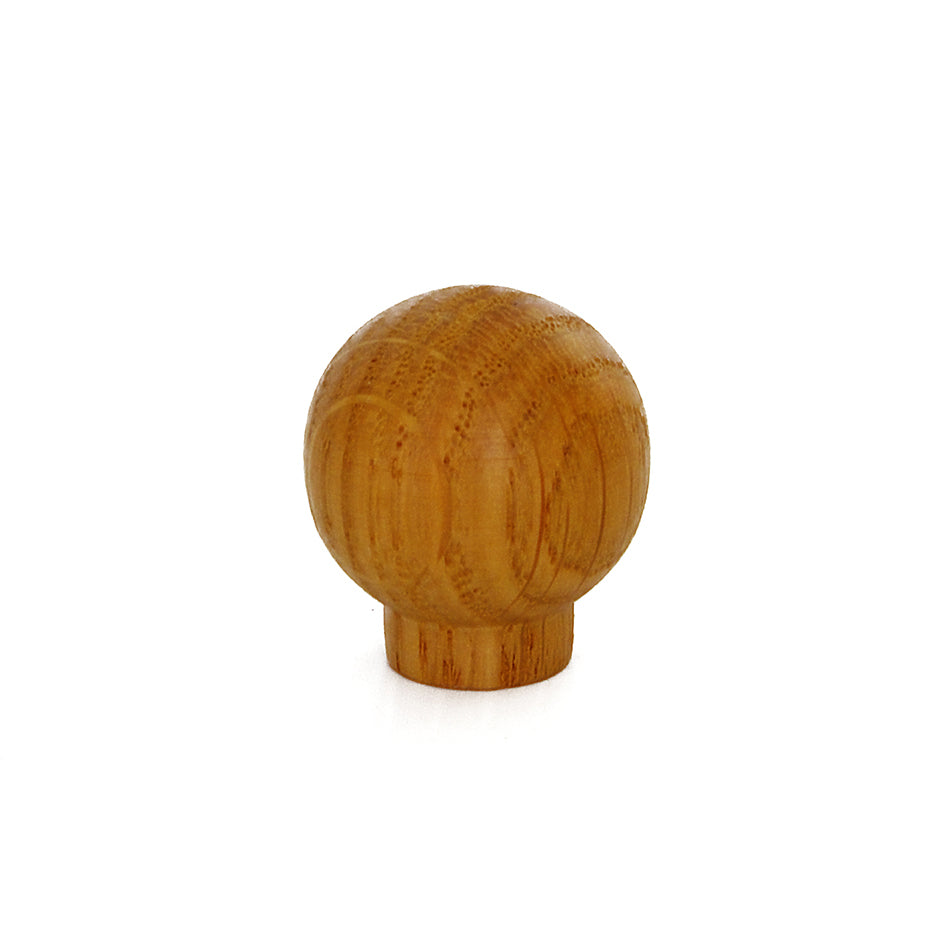 Pomolo in legno -  30 mm. - rovere lucido