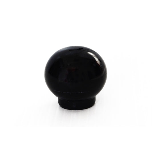Pomolo in legno -  22 mm. - nero brillante