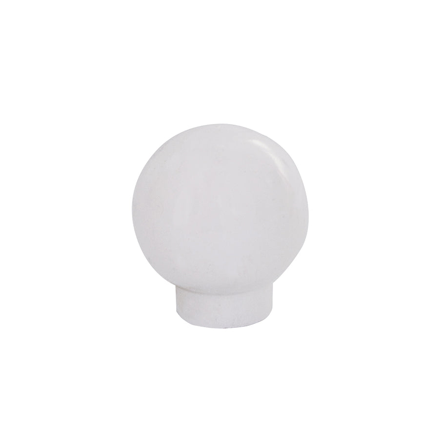 Pomolo in legno -  22 mm. - bianco brillante