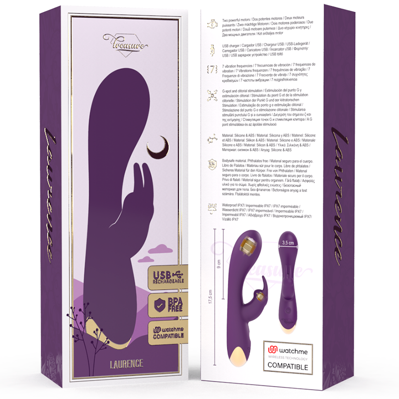 TREASURE - LAURENCE VIBRATORE RABBIT + TELECOMANDO WATCHME