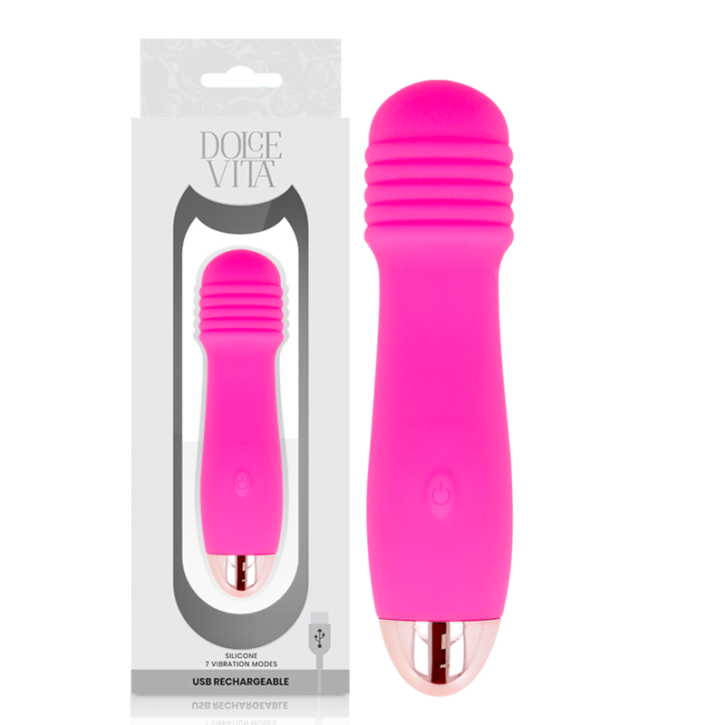 DOLCE VITA - VIBRATORE RICARICABILE TRE ROSA 7 VELOCIT