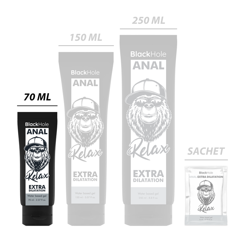 BLACK HOLE - GEL DILATANTE ANALE A BASE D'ACQUA 70 ML